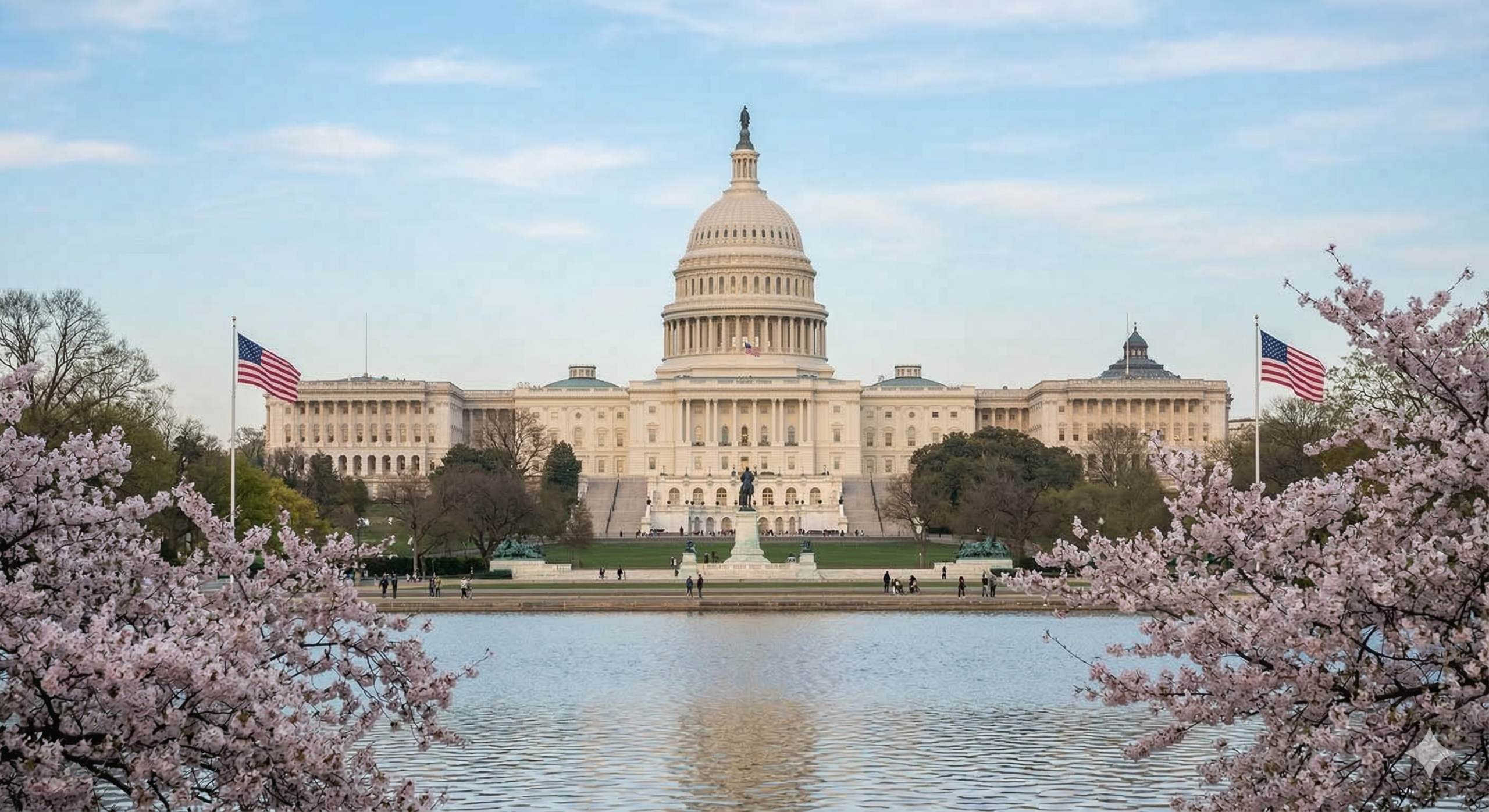The U.S. Capitol In Spring